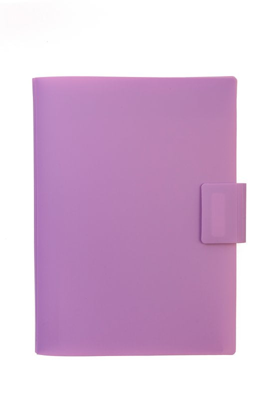 Classificatore a soffietto SFUMATUREdi - polipropilene - 6 scomparti - 2 tasche interne - 21x29,7 cm - chiusura con velcro - viola