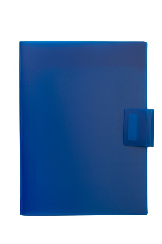 Classificatore a soffietto SFUMATUREdi - polipropilene - 6 scomparti - 2 tasche interne - 21x29,7 cm - chiusura con velcro - blu