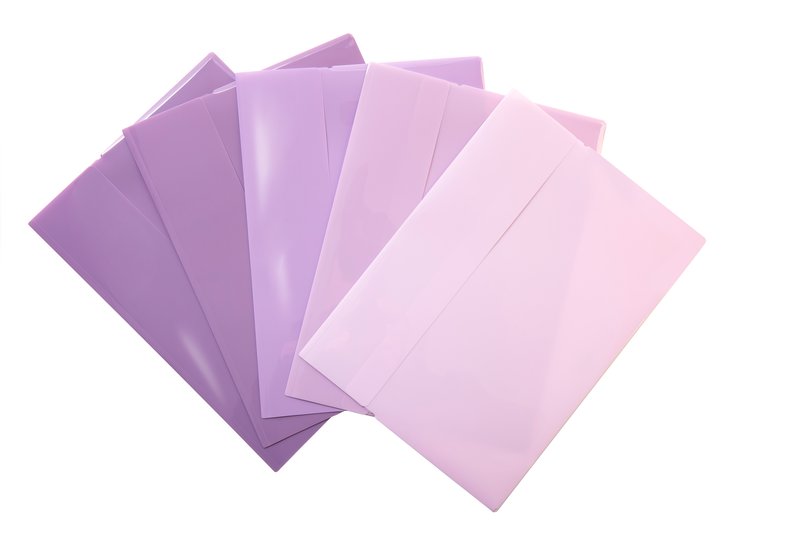 Cartelline con tasca - pp glossy - SFUMATUREdi - 5 sfumature di viola - 30x22 cm - conf. 5 pz