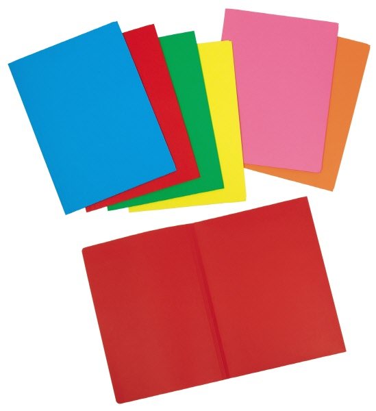 Cartelline semplici Arcobaleno - cartoncino - 190 g/mq - 34,5x24,5 cm-  fucsia- conf. 20 pz