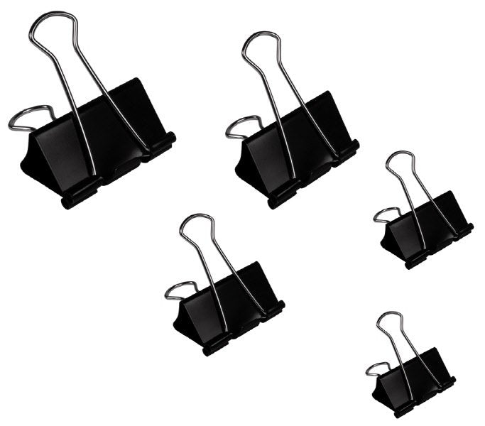 Molle double clip - 25 mm - nero/acciaio