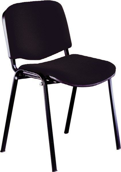 Sedia visitatore Flo - braccioli opzionali - tessuto - nero