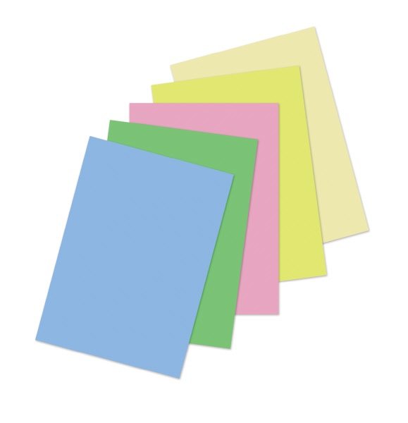 Carta e cartoncini Michelangelo Color  A4 - risma da 50 fogli 160g - colori tenui - 5 colori ass.ti