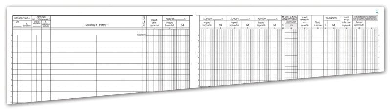 Registro degli Acquisti - 50 pagine prenumerate - 31x24,5 cm