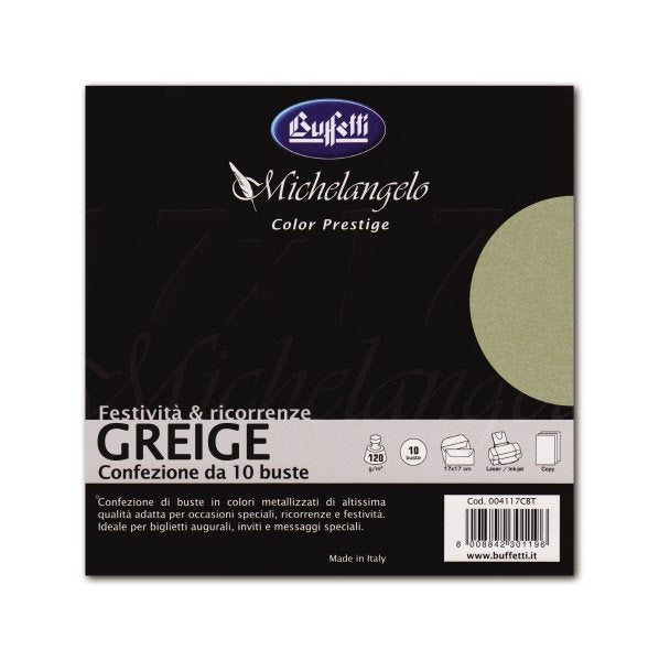 Michelangelo Color Prestige - buste metallizzate - 11x22 cm - greige