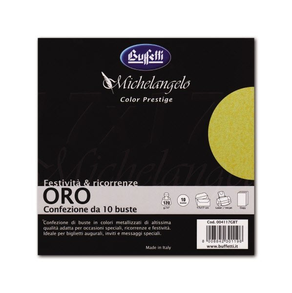 Michelangelo Color Prestige - buste metallizzate - 11x22 cm - oro