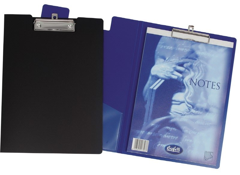 Portablocco con molla - polipropilene - 29,7x21 cm - blu