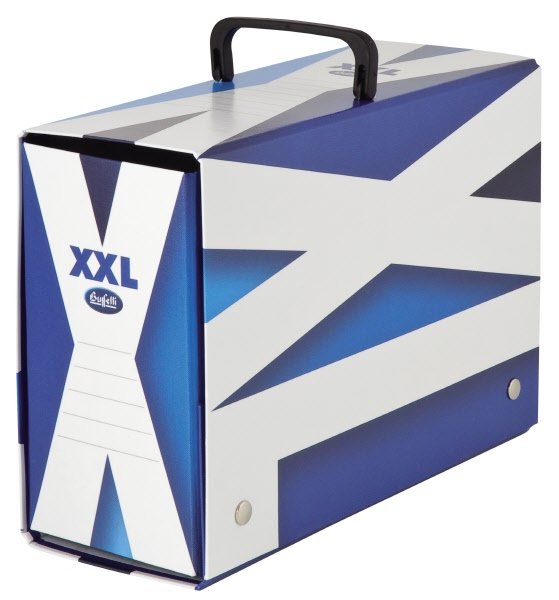 Scatola progetti con maniglia XXL - Dorso 12 cm - 34x24 cm - blu