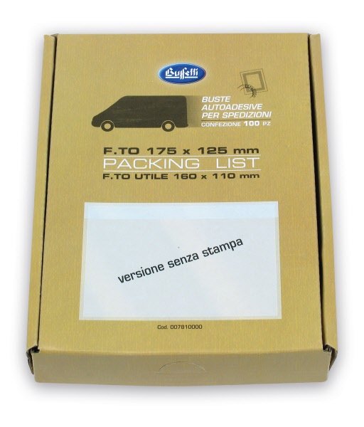Buste adesive neutre per documenti postali - 175x125 mm