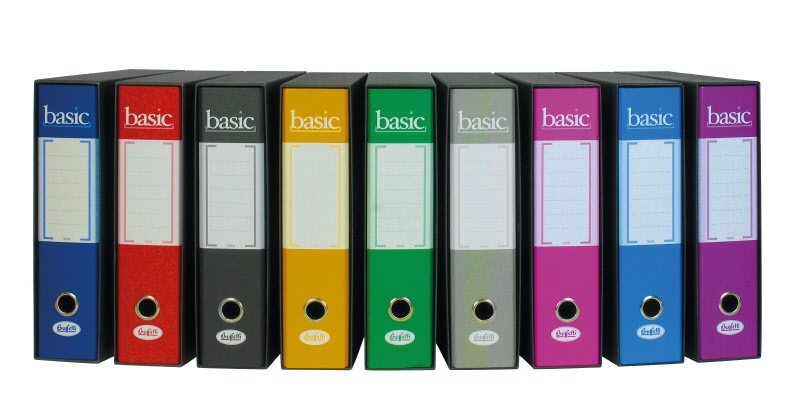 Raccoglitore Basic - Formato Commerciale - Dorso 8 cm - rosso