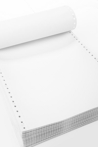 Carta a modulo continuo - 1 copia - azzurro - 24 x 12" - piste staccabili
