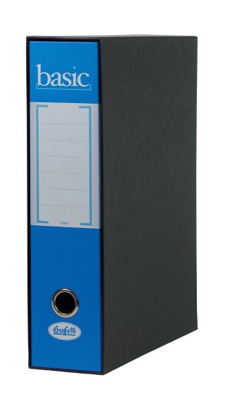 Raccoglitore Basic - Formato Protocollo - Dorso 8 cm - azzurro