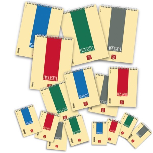 Blocco notes Pignastyl - A7  - Q - Quadretto elementari - spirale - 60 fogli da 80 g