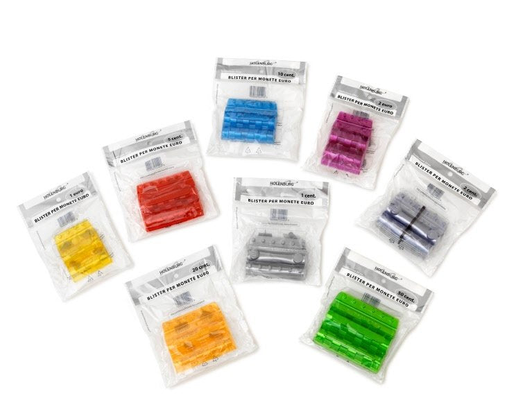 Portamonete in plastica per monete euro - 0,02 €
