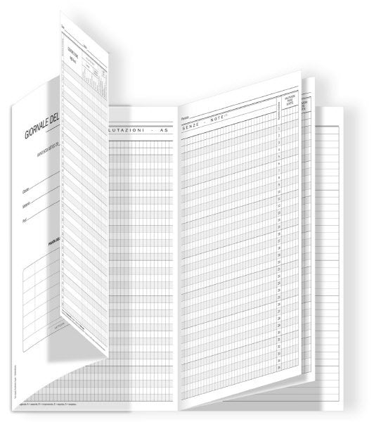 Registro del professore a 10 classi - 140 pagine - 31x17 cm