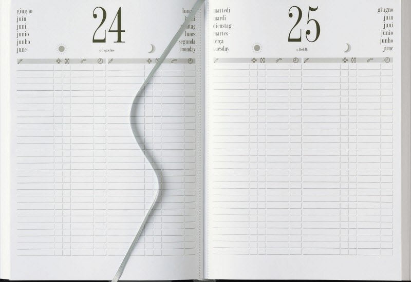 Agenda giornaliera 12 mesi per ristoranti - 2027 - 21x29,7 cm - in similpelle - rosso