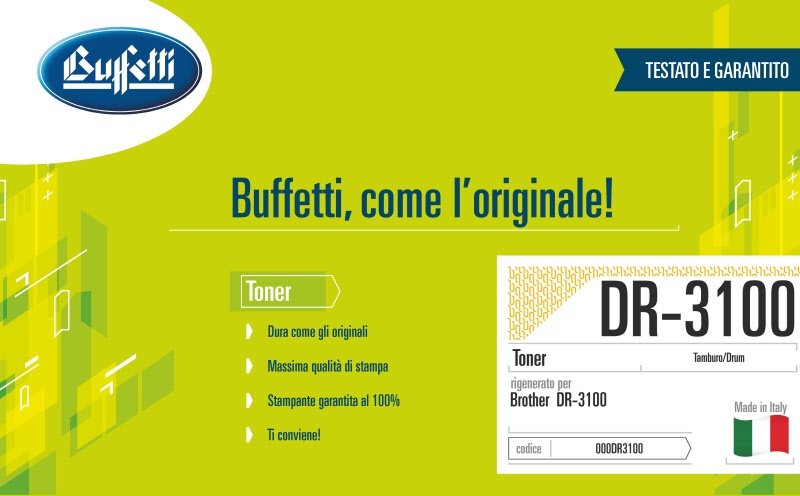 Brother Toner - Compatibile Rigenerato DR-3100 DR-3100 - Tamburo - 20.000 pag