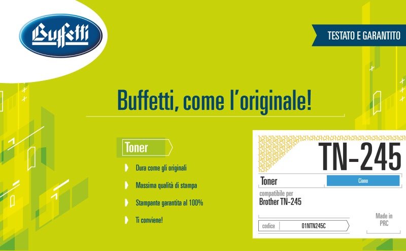 Brother Toner - Compatibile TN-245C - Ciano - 2.200 pag