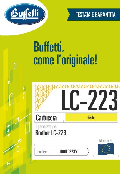 Brother Cartuccia ink jet - Compatibile LC-223 LC-223Y - Giallo - 550 pag