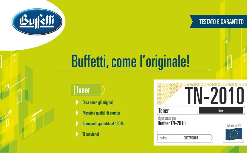 Brother Toner - Compatibile Rigenerato TN-2010 - Nero - 1.000 pag