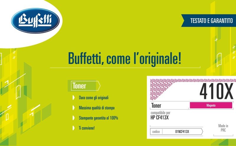Toner HP - Compatibile 410X CF413X - Magenta - 5.000 pag