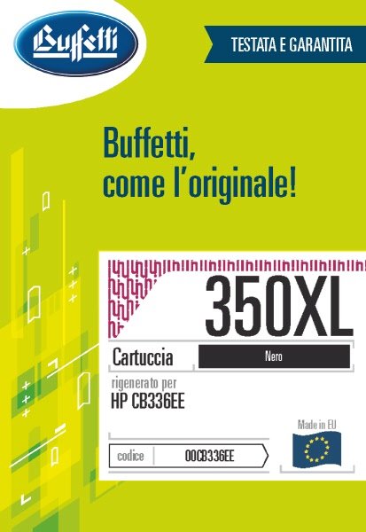 Cartuccia ink jet HP - Compatibile Rigenerato 350XL CB336EE - Nero - 1.000 pag