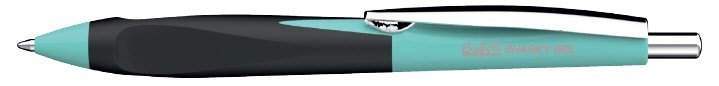 Penna a sfera Sharky gel - blu - fusto azzurro e grip nera - tratto fine