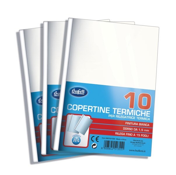 Confezione da 10 copertine termiche - fino a 80 fogli