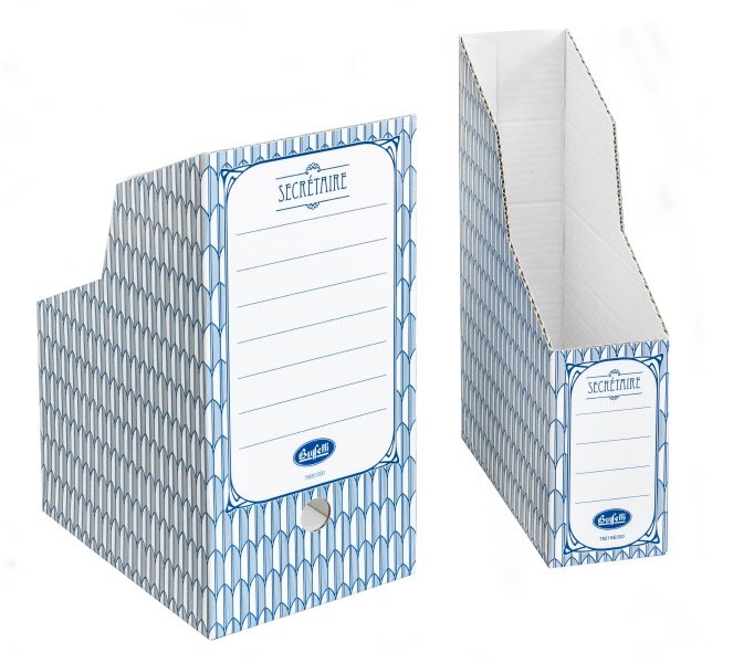 Scatola portariviste Secretaire - Dorso 9,3 cm - 33x25 cm - blu