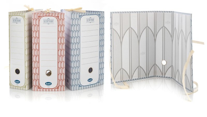 Faldone con lacci Secretaire - Dorso 15 cm - 34,5x25 cm - blu