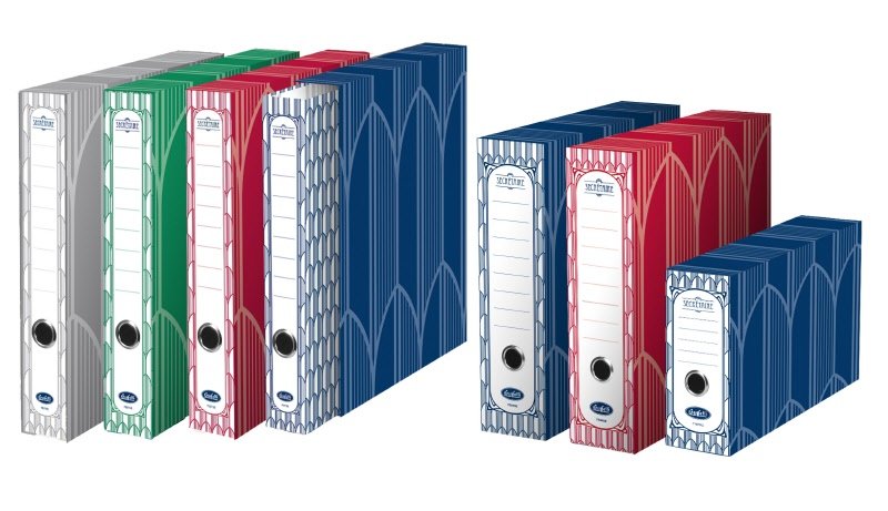 Raccoglitore Secretaire - Formato Protocollo - Dorso 5 cm - Rosso
