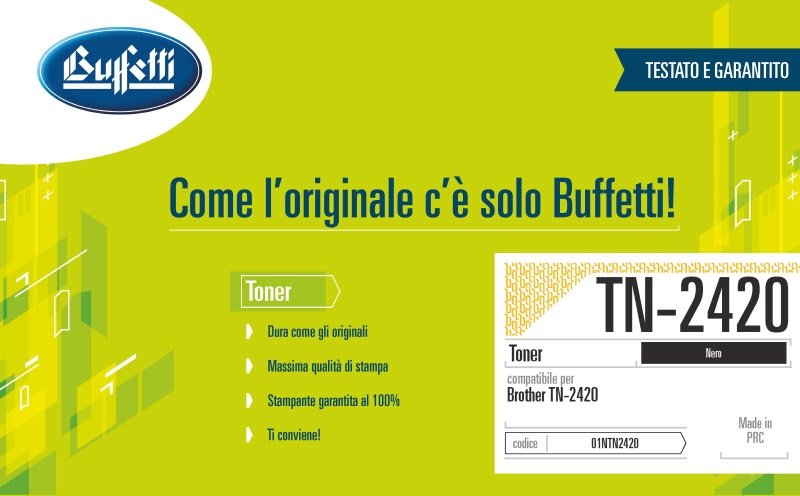 Brother Toner - Compatibile TN-2420 - Nero - 3.000 pag
