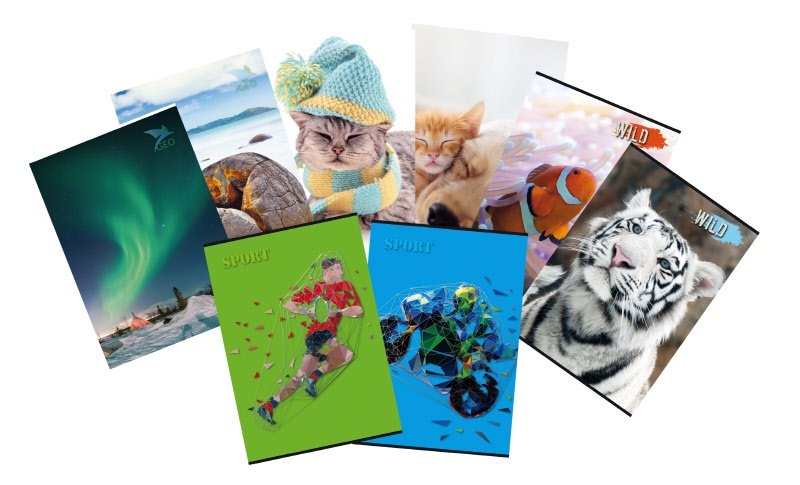 Quaderno Copertine assortite - Rigatura C - Righe 4a e 5a elementare - 80 g - A5 - copertine assortite