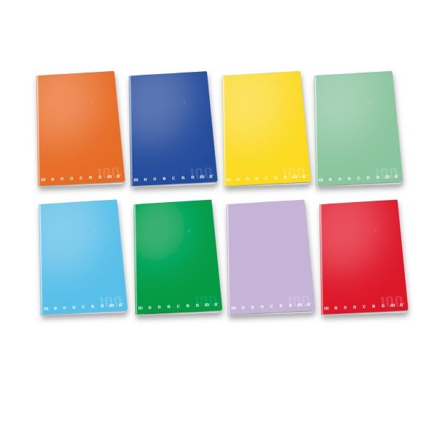 Maxiquaderni Monocromo alta foliazione - Rigatura 4F - Quadretto4a e 5a elementare - 100 g - copertine assortite