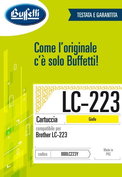 Brother Cartuccia ink jet - Compatibile LC-223 LC-223Y  - Giallo - 550 pag