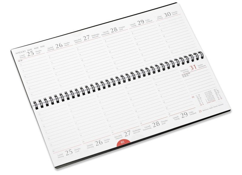 Planner settimanale 12 mesi orizzontale - 2026 - 29,2x10,3 cm - blu