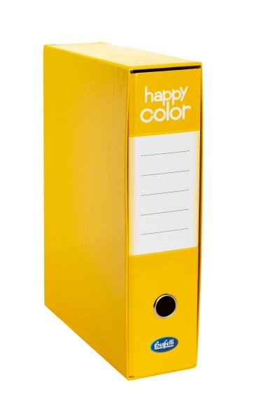 Raccoglitore Happy Color - Formato Protocollo - Dorso 8 cm - giallo