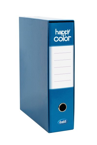 Raccoglitore Happy Color - Formato Protocollo - Dorso 8 cm - blu