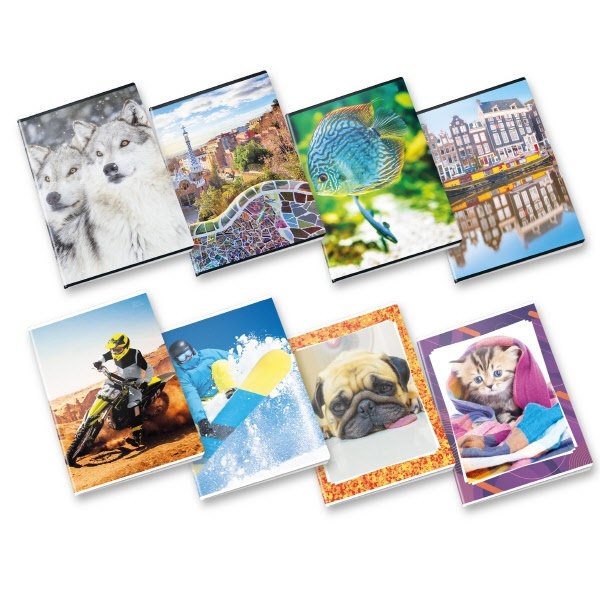 Quaderno Mix collezioni - Rigatura B - Righe 3a elementare - 80 g - A5 - copertine assortite