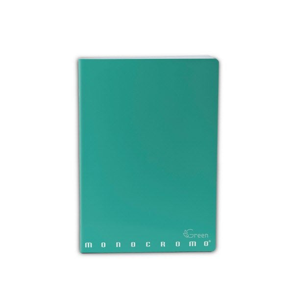 Maxiquaderno Monocromo Green - Rigatura Q - Quadretto elementari - 80 g - carta riciclata - A4 - copertine assortite