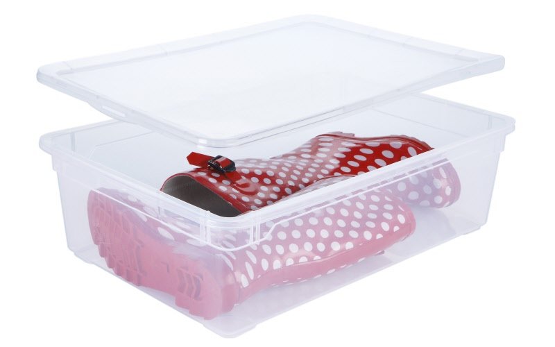 Scatola Clearbox 22L - per stivali - bianco