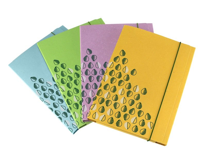 Cartellina con elastico - 34x26cm - dorso 1 cm  - colori assortiti