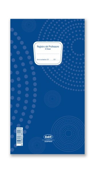 Registro del professore a 6 classi - 84 pagine - 31x17 cm