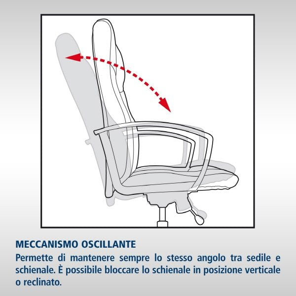 Sedia direzionale Louise - braccioli inclusi - similpelle - panna