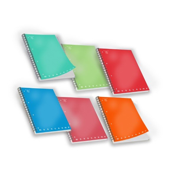 Quaderni skip Monocromo  - Rigatura 4M - Quadretto elementari e medie - 80 g - copertine assortite