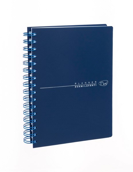 Agenda giornaliera 12 mesi - 2027 - 10,5x15 cm - copertina sintetico - interno fisso - blu