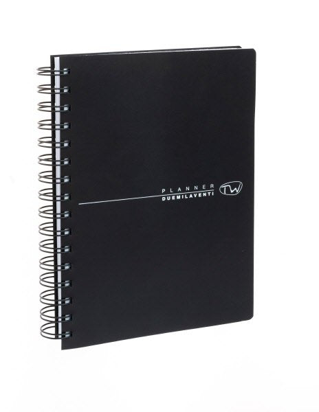 Agenda settimanale - 2027 - 19x26 cm. - copertina in sintetico - interno fisso - nero