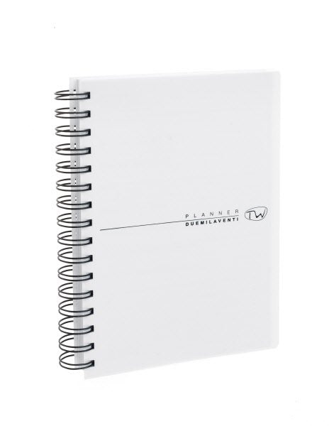 Agenda giornaliera 12 mesi - 2027 - 14,2x21 cm - copertina sintetico - interno fisso - bianco