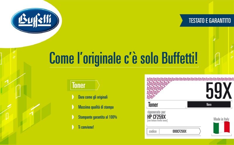 Toner HP - Compatibile Rigenerato 59X CF259X - con lettura livello toner - Nero - 10.000 pag