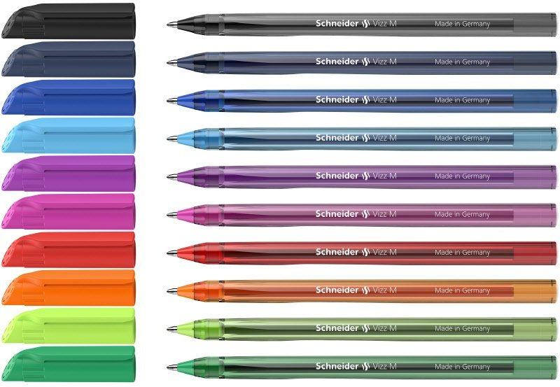 Conf. 10 Penne a sfera con inchiostro gel colorato - colori assortiti